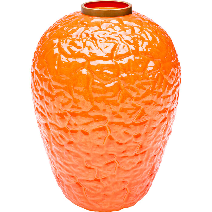 [58861] Vase Wrinkle Orange 25cm