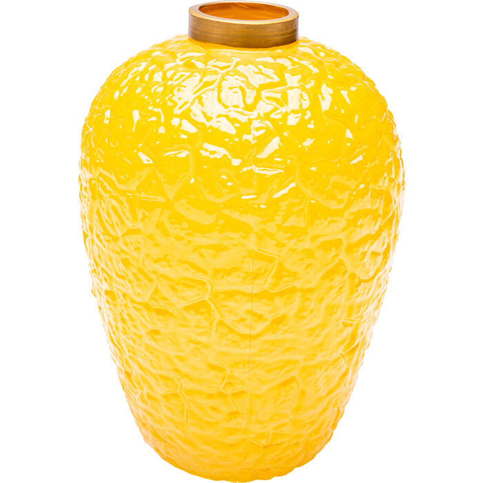 [58862] Vase Wrinkle Yellow 20cm