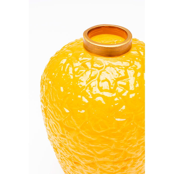 [58862] Vase Wrinkle Yellow 20cm - 3