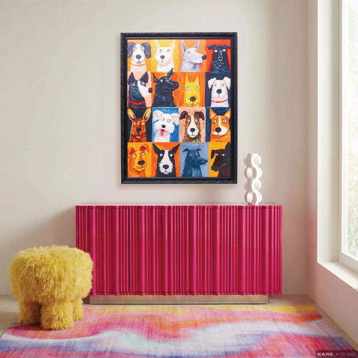 [58864] Tableau sur toile Dog Faces 90x120cm - 1