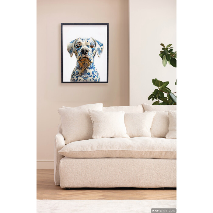[58865] Tableau encadré Dog Ornament  70x90cm - 1