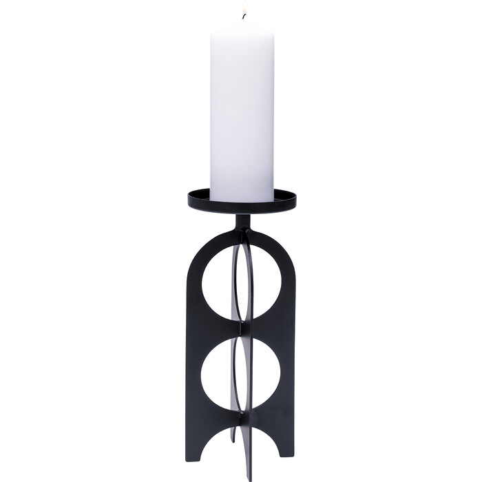 [58874] Držač Sveća Basy Circle Black 30cm