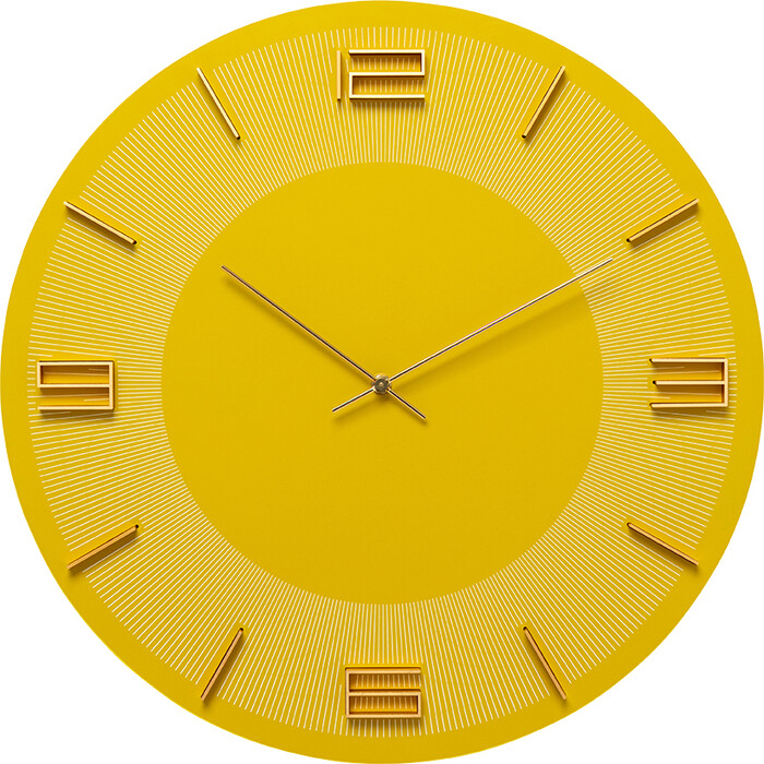 Wall Clock Leonardo Yellow/Gold Ø49cm