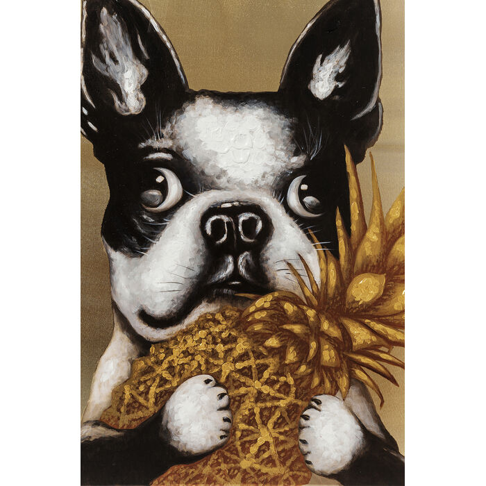 [60442] Cuadro Touched Dog with Pineapple 80x80cm - 3