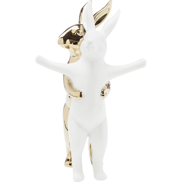[60517] Deco Figurine Hugging Rabbits Medium