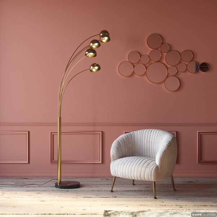 Floor Lamp Five Fingers Brass