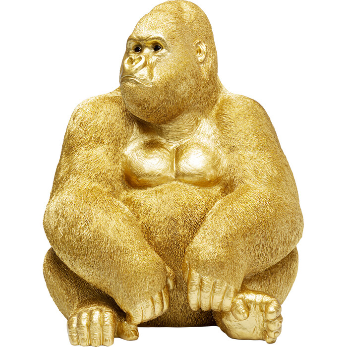[61445] Figurine décorative Monkey Gorilla Side doré 76cm