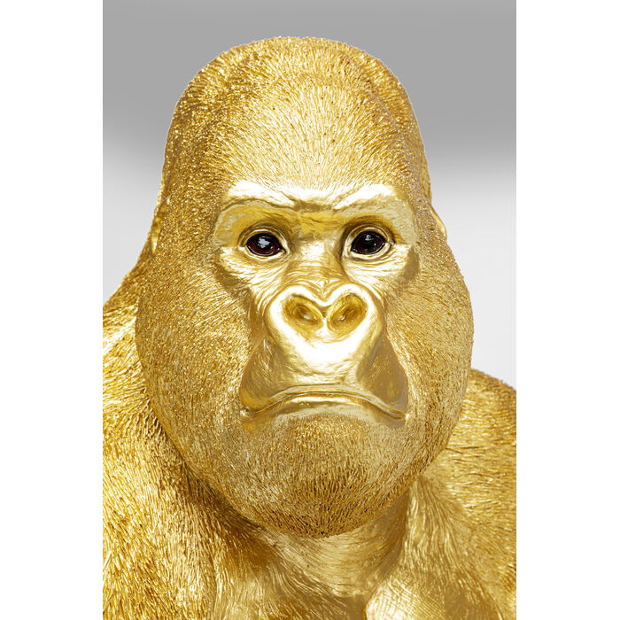 [61445] Figurine décorative Monkey Gorilla Side doré 76cm - 3