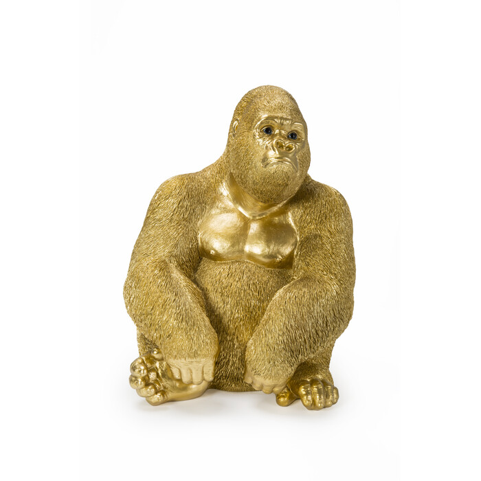 [61446] Figurine décorative Monkey Gorilla Side doré 39cm