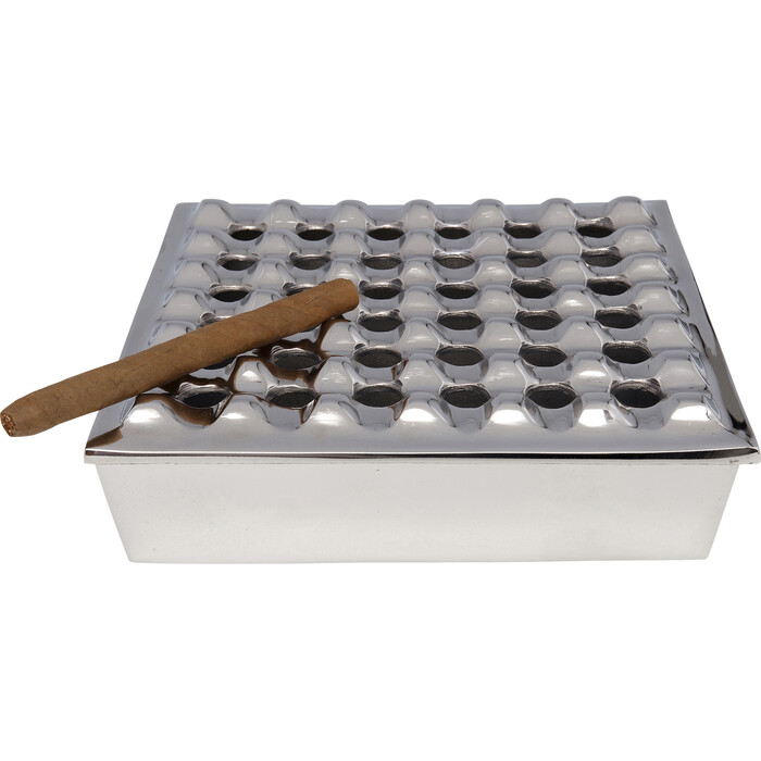 [61675] Ashtray Soho Square Silver 25x25cm