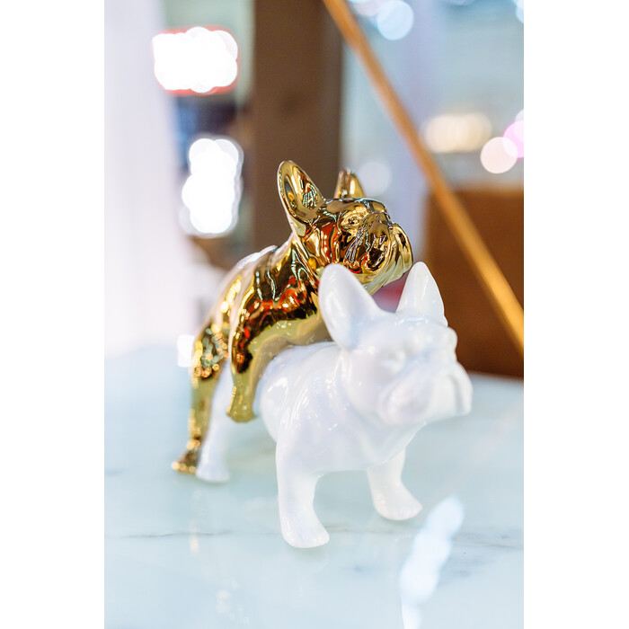 [64626] Deco Figurine Love Dogs Gold - 1