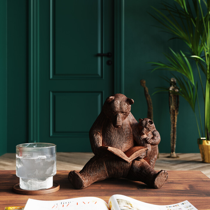 [67418] Deco Figurine Reading Bears - 1