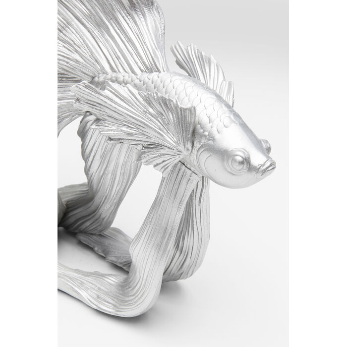 [68024] Deco Figurine Betta Fish Silver Small - 3