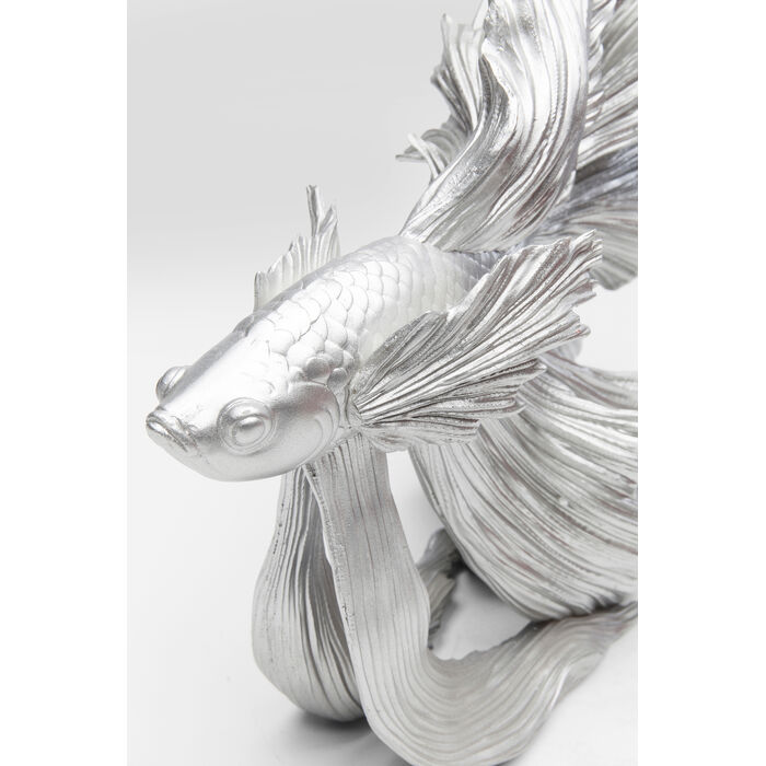 [68024] Deco Figurine Betta Fish Silver Small - 4