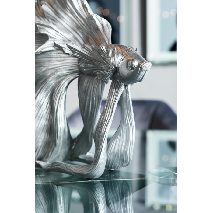 [68024] Deco Figurine Betta Fish Silver Small - 1