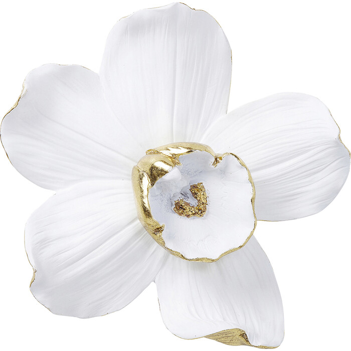 [69265] Objet mural Orchid blanc 24x25cm