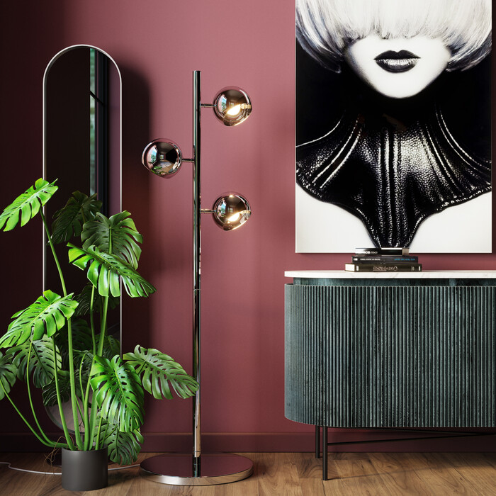 [69841] Floor Lamp Calotta Chrome - 1