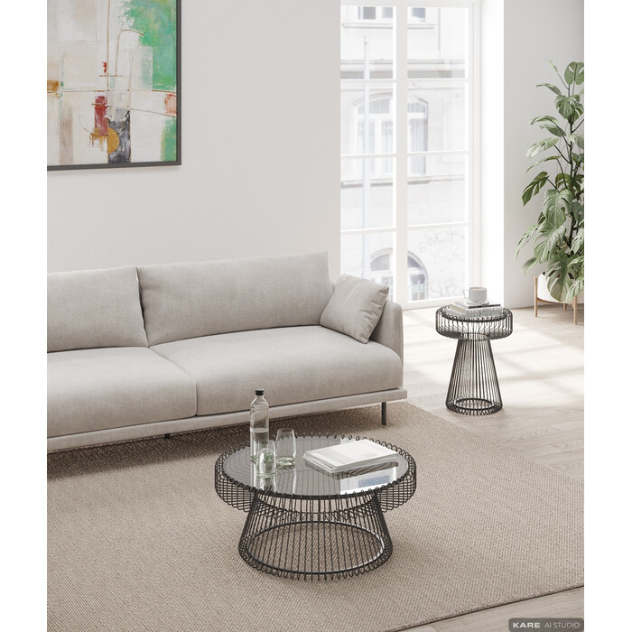 [70154] Coffee Table Lisboa Black Ø86cm - 1
