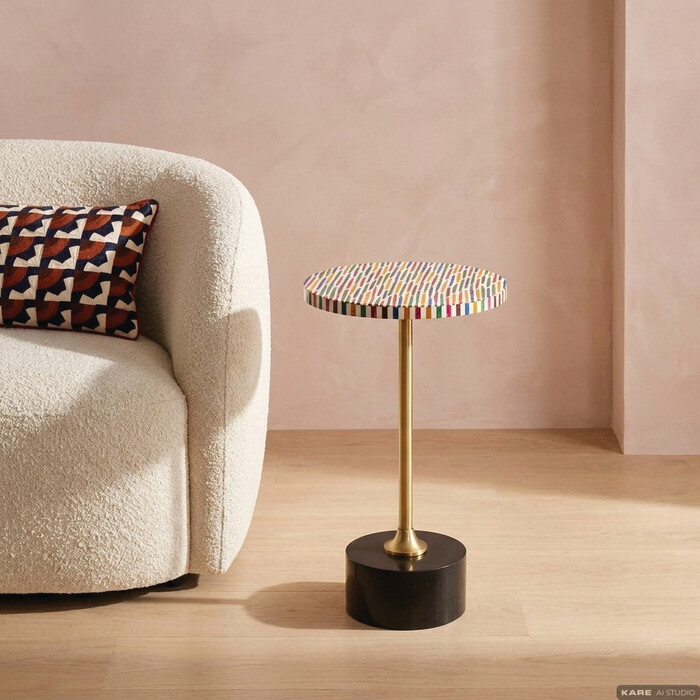 [70329] Side Table Domero Sticks Ø25cm - 1