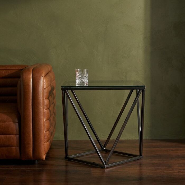 [70377] Side Table Cristallo Graphite 50x50cm - 1