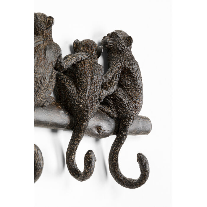 [70392] Coat Rack Monkey Family 38cm - 3