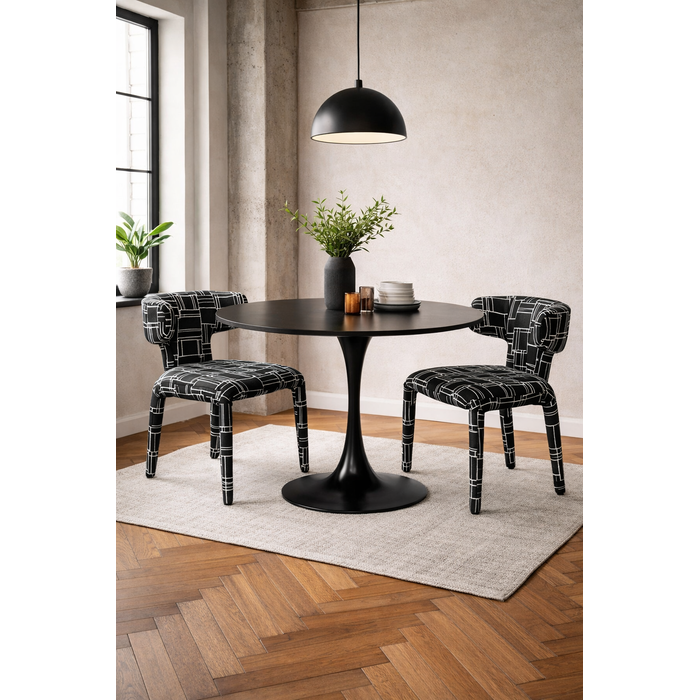 [70496] Table  Invitation Set Ceramic Black Black Ø120cm - 1