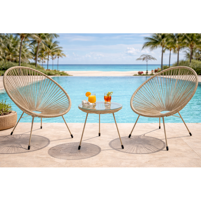 [70541] Fauteuil Acapulco Mono greige - 1