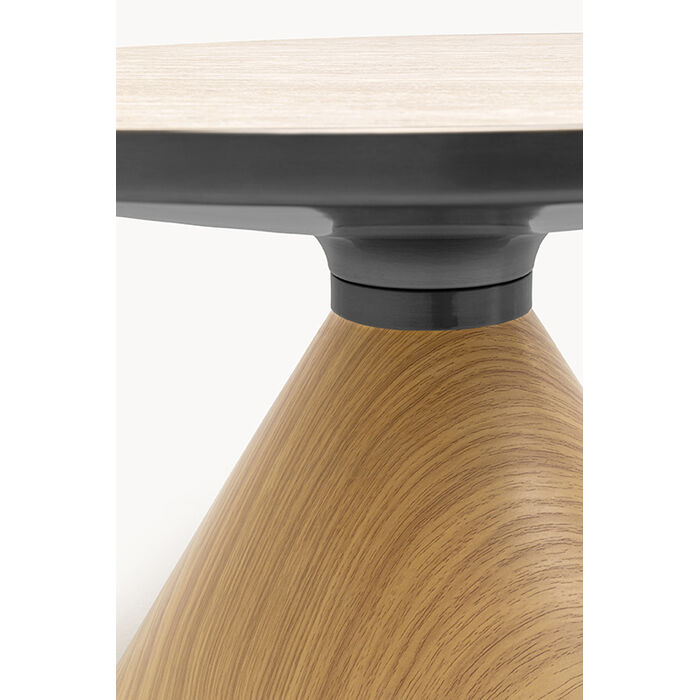 [70656] Mesa centro Cono Roble Travertin Ø70cm - 4
