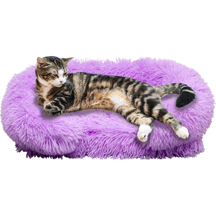 [70663] Dog/Cat Bed Fluffy Purple