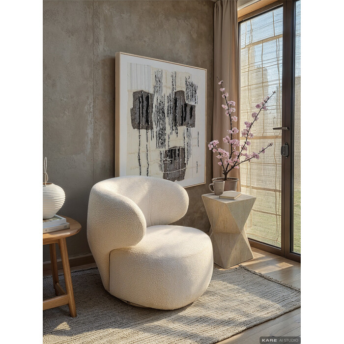 [70698] Side Table Travertino 54cm - 1