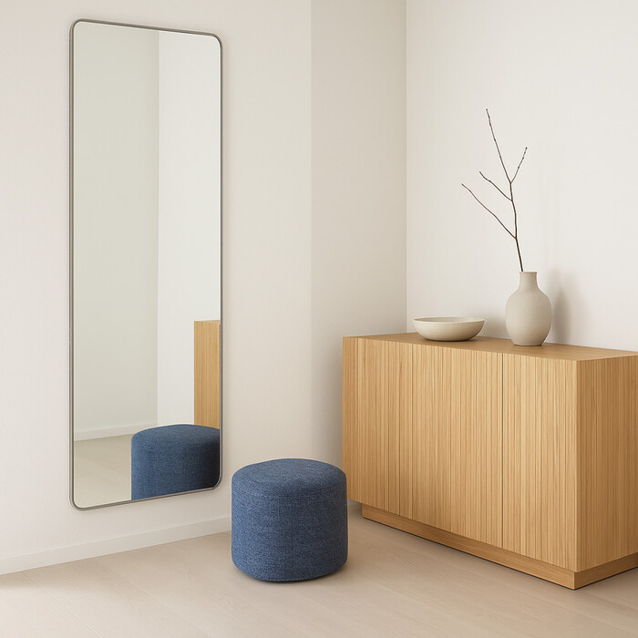 [70701] Mirror Curve Greige 70x200cm - 1
