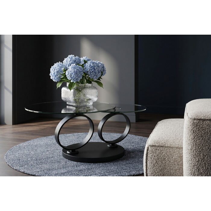 [70711] Mesa centro Beverly Smoke Negro 132x80cm - 1