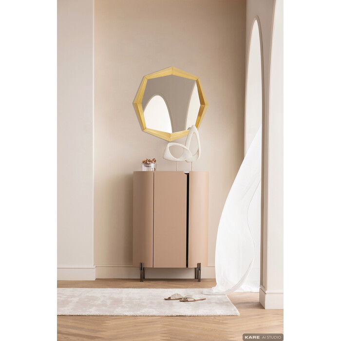 [70728] Miroir mural Octagon or 80x80cm