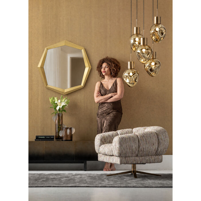 [70728] Miroir mural Octagon or 80x80cm - 1