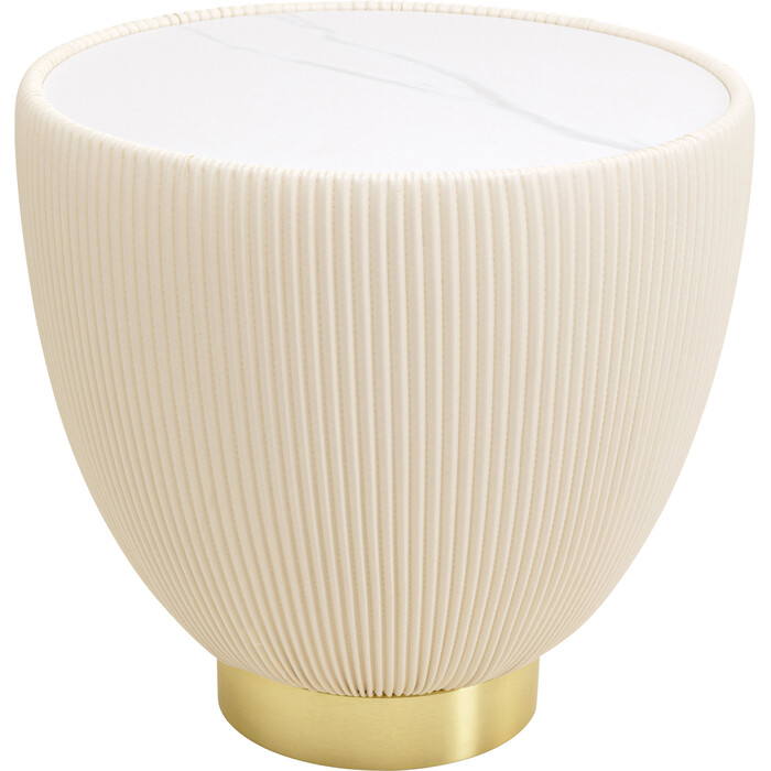 [70806] Table d'appoint Endless Vegas blanc Ø47cm