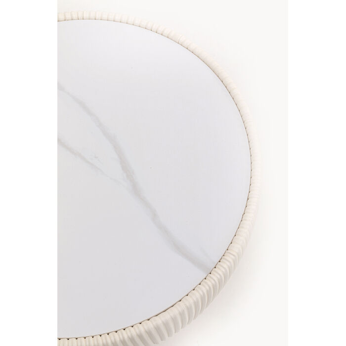 [70806] Table d'appoint Endless Vegas blanc Ø47cm - 3