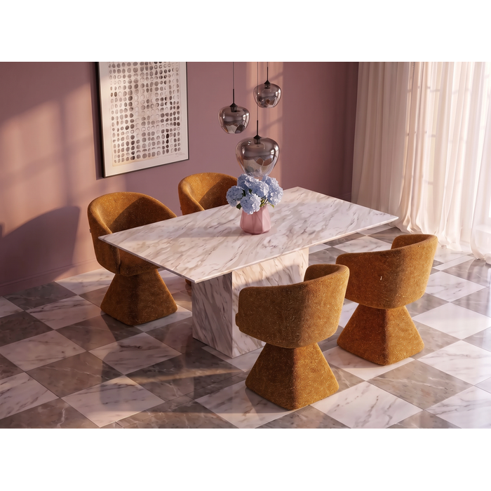[70825] Chaise pivotante Melli jaune - 2