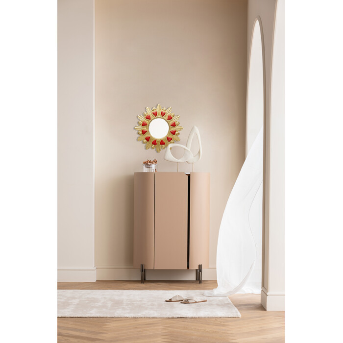 [70838] Cermin Dinding Flaming Heart Ø39cm - 1