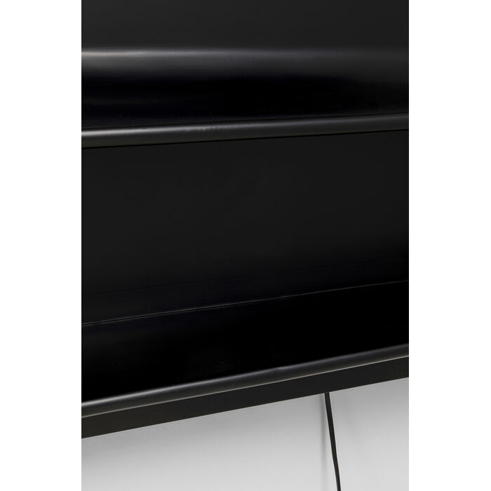 [70840] Wall Mirror Aero LED Black 80x141cm - 3