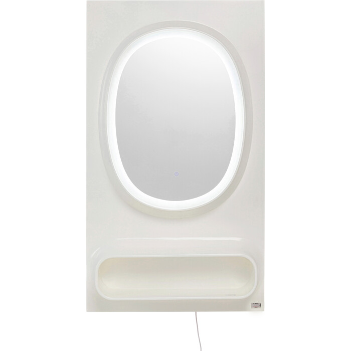[70841] Wall Mirror Aero LED White 80x141cm