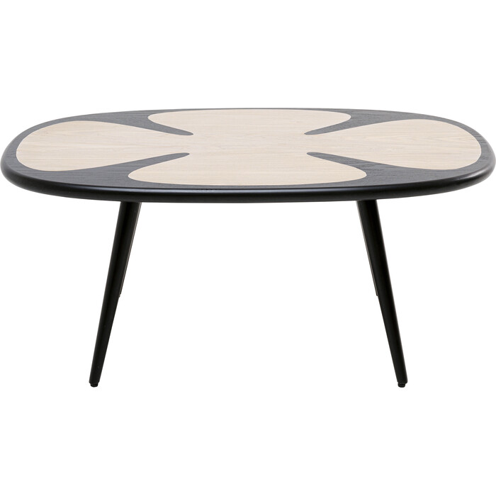 [70845] Table basse Petal nature noir 90x60cm
