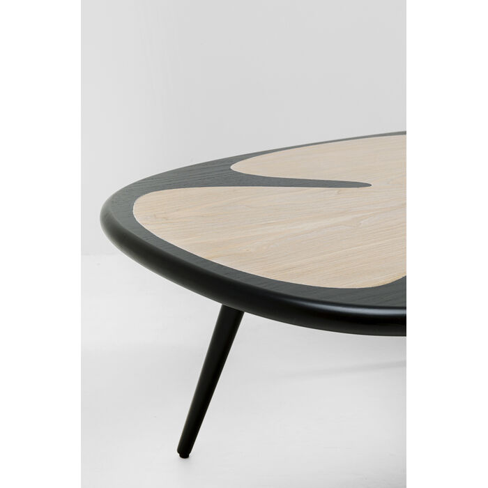 [70845] Table basse Petal nature noir 90x60cm - 4