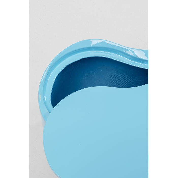 [70882] Side Table Lotus Light Blue 30cm - 3