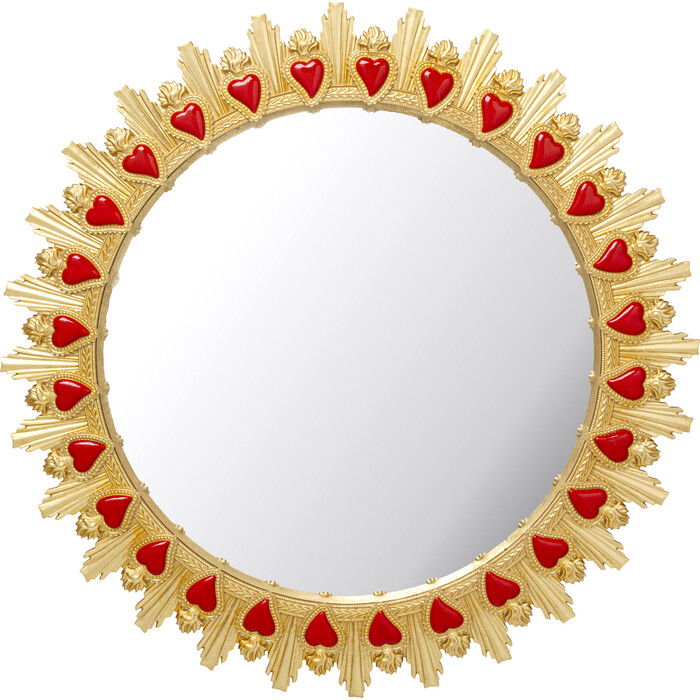 [70884] Miroir mural Flaming Heart Ø81cm