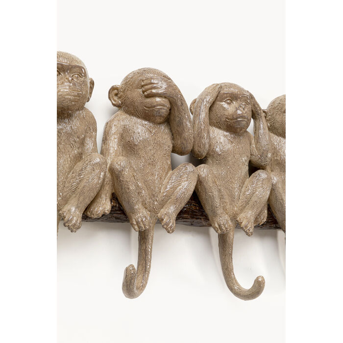 [70964] Coat Rack Six Monkeys 59cm - 3