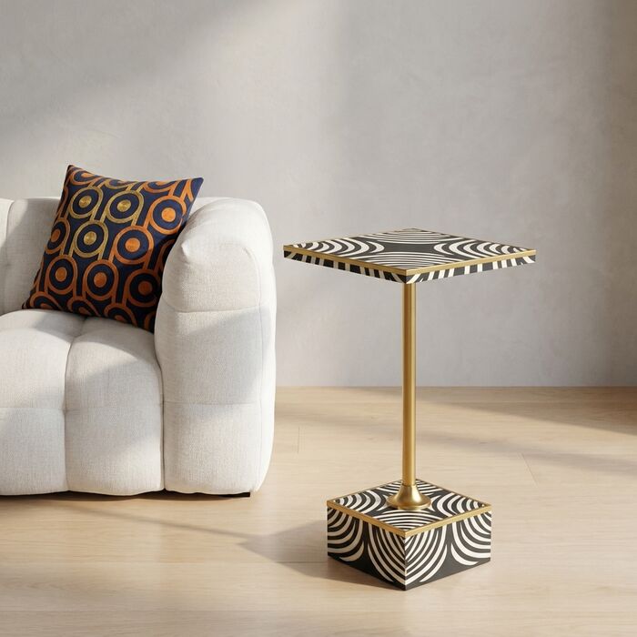 [71018] Table d'appoint Zebra 25x25cm - 1