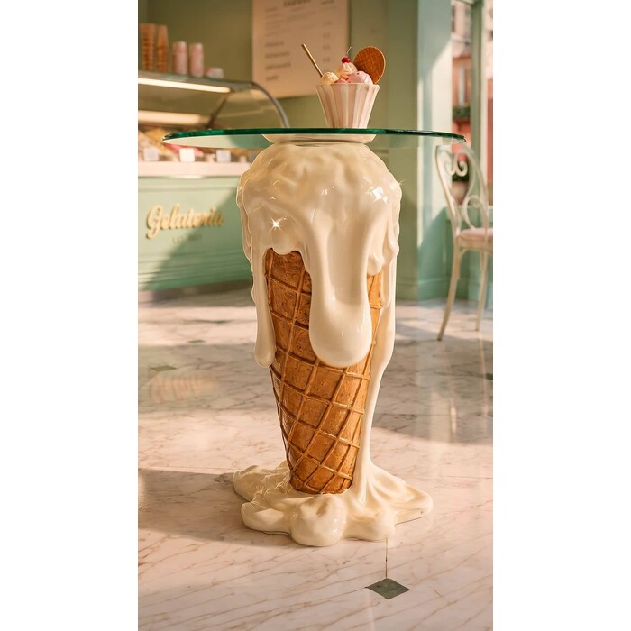 [71037] Bistro Table Ice Cream Vanilla Ø48cm