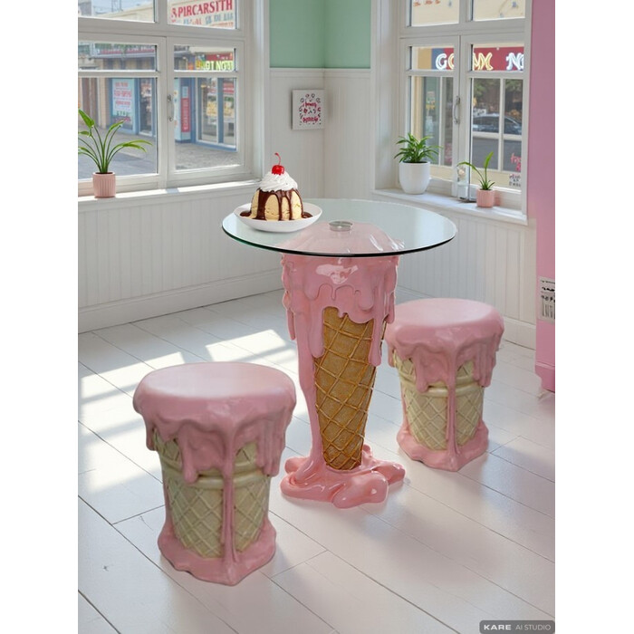 [71040] taburete Ice Cream Rosa Ø37cm - 1