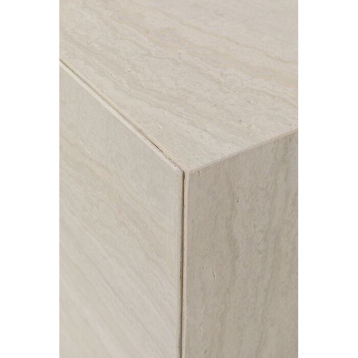 [71052] Side Table Travertino Drawer 45x45cm - 4