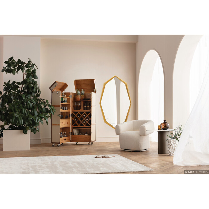 [71072] Zidno Ogledalo Octagon Gold 90x150cm